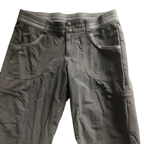 Kuhl Durango Hiking Cargo Pants Sz. 8 Gray Cinched Leg Drawstring Waist Outdoors - Picture 4 of 7